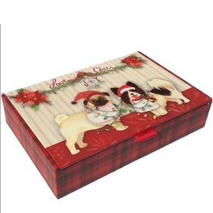 Punch Studio Tangled Xmas Light Dogs Cigar Box (61889), Large